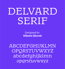Czcionka Delvard Serif